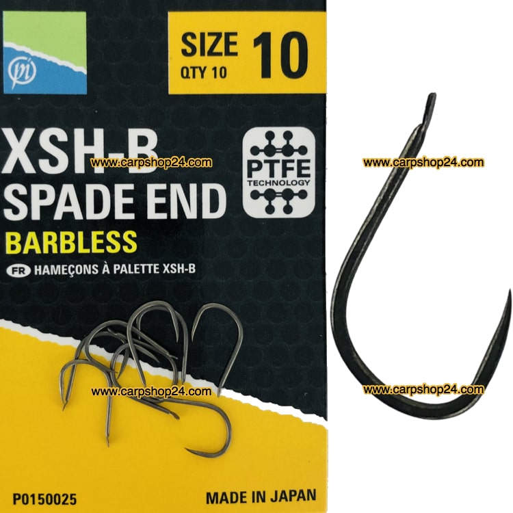 Preston XSH-B Spade End Barbless Haaken Weerhaakloos Bled