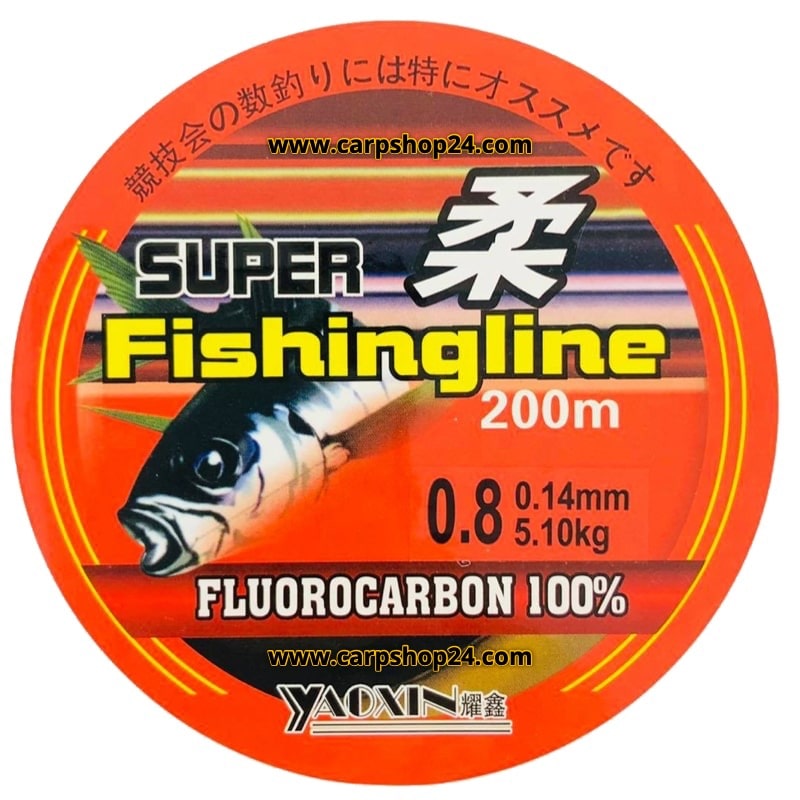 Super fishing line fluorocarbon 0.14mm - 0.8#