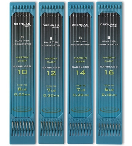 drennan margin carp barbless hooklengths onderlijnen