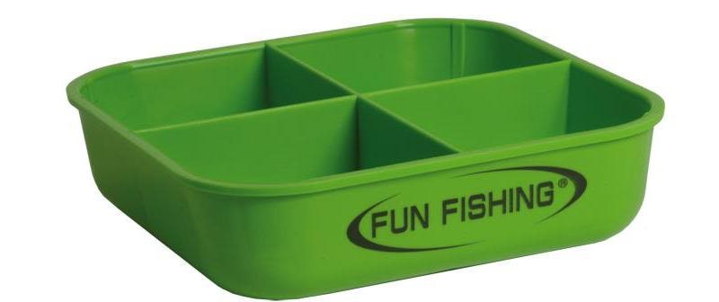 fun fishing boites a esches aasdoos 4 compartimenten met geperforeerd deksel