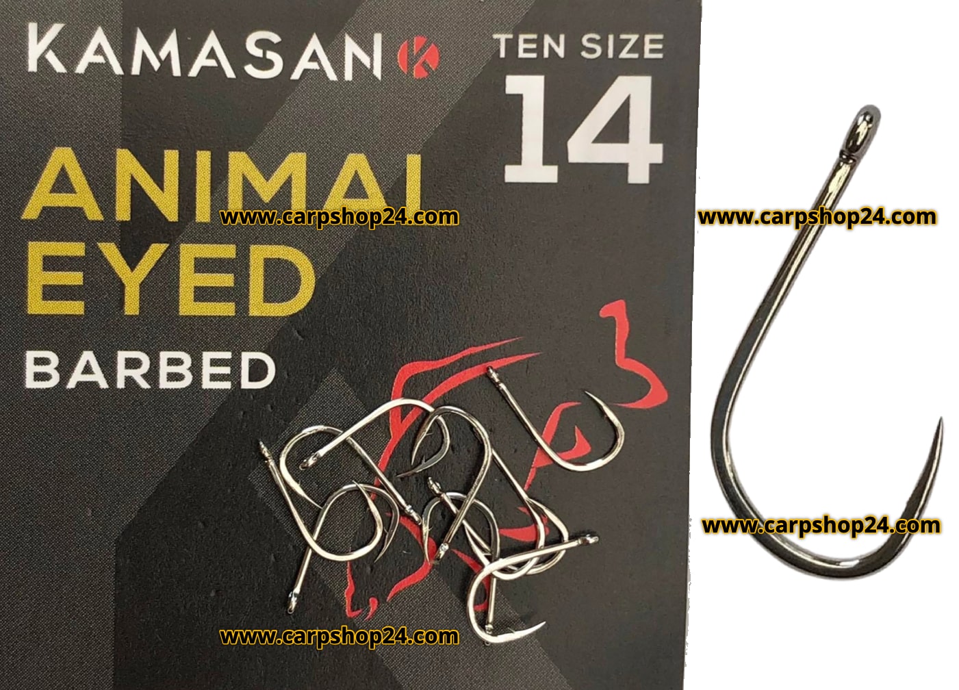 kamasan animal eyed barbed vishaak size 14