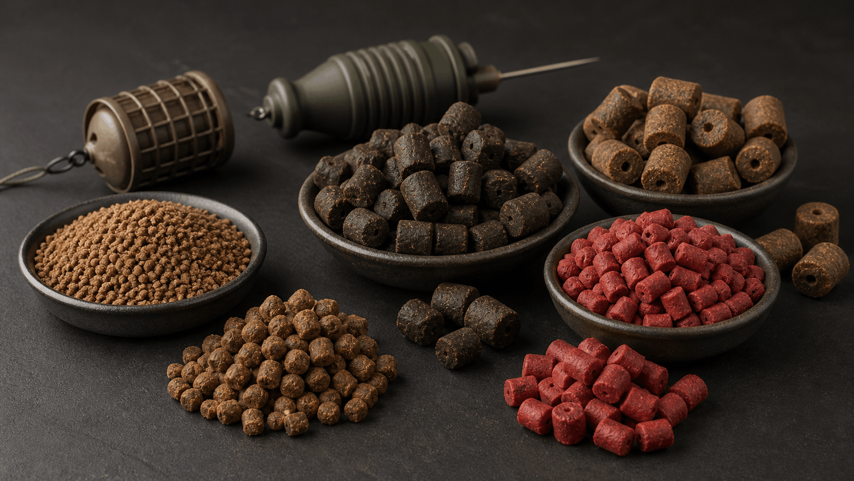 Verschillende Coppens pellets voor witvis en feedervissen.