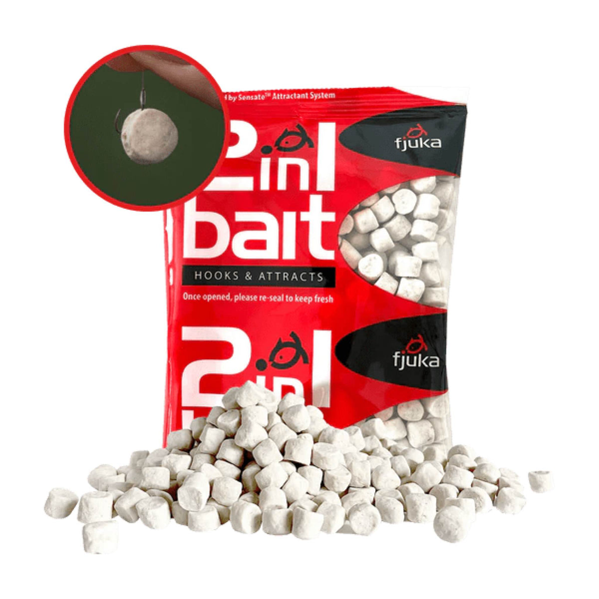 Fjuka Fatboys 2 in 1 Bait 10mm White – witte pellets