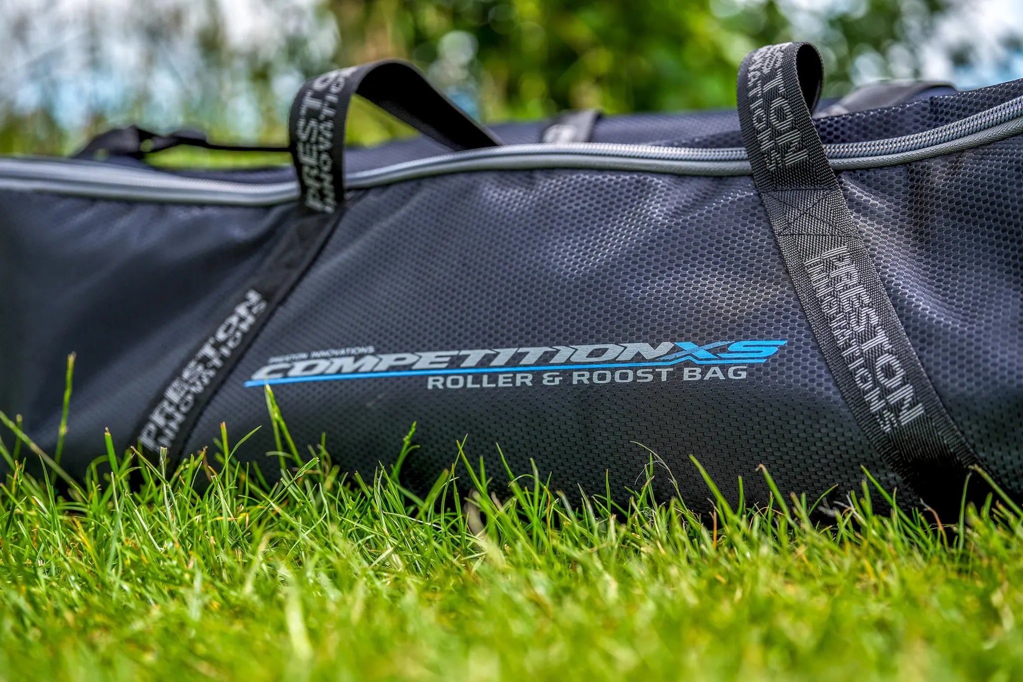 Preston Competition XS Roller & Roost Bag logo detail