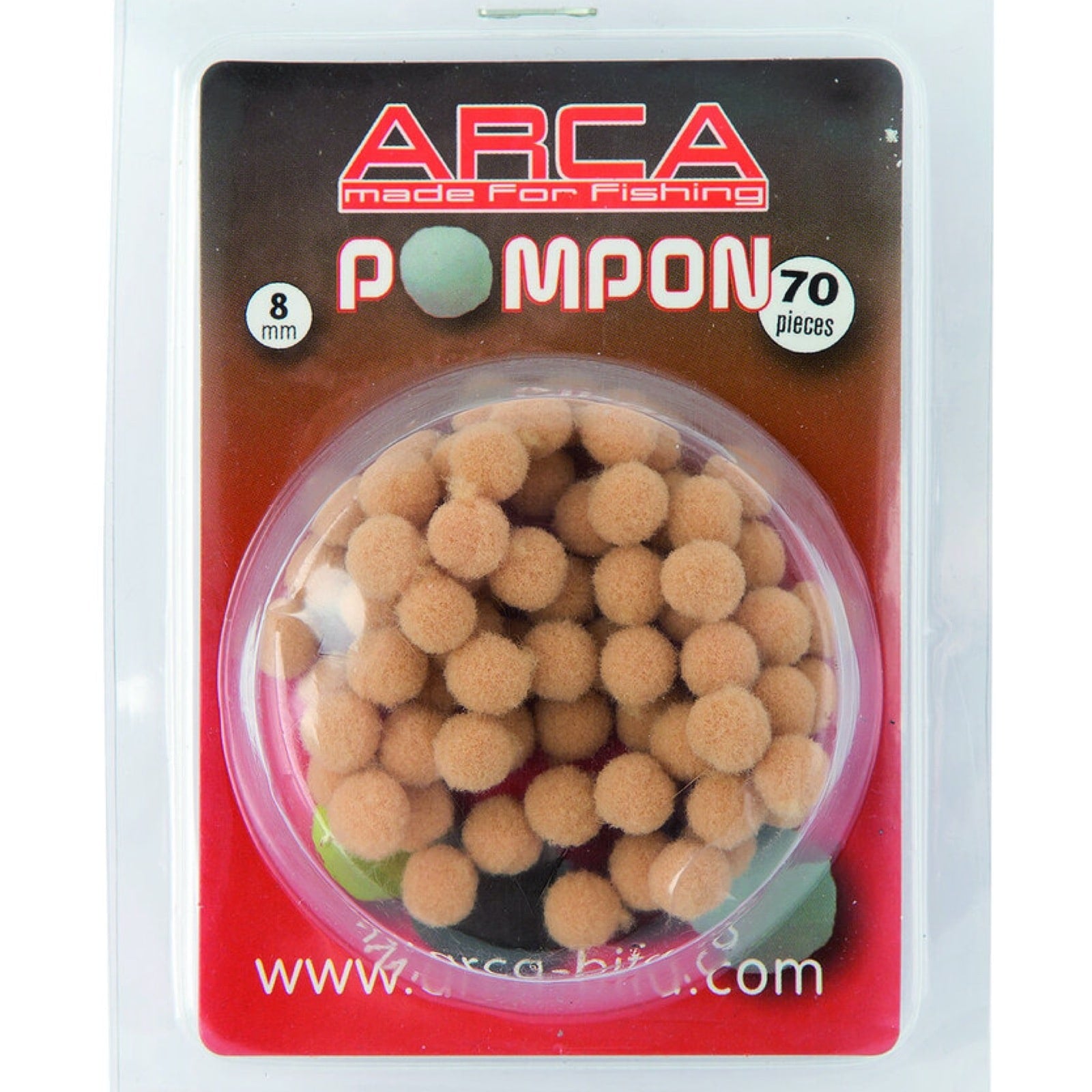 Arca pompon 8mm light brown