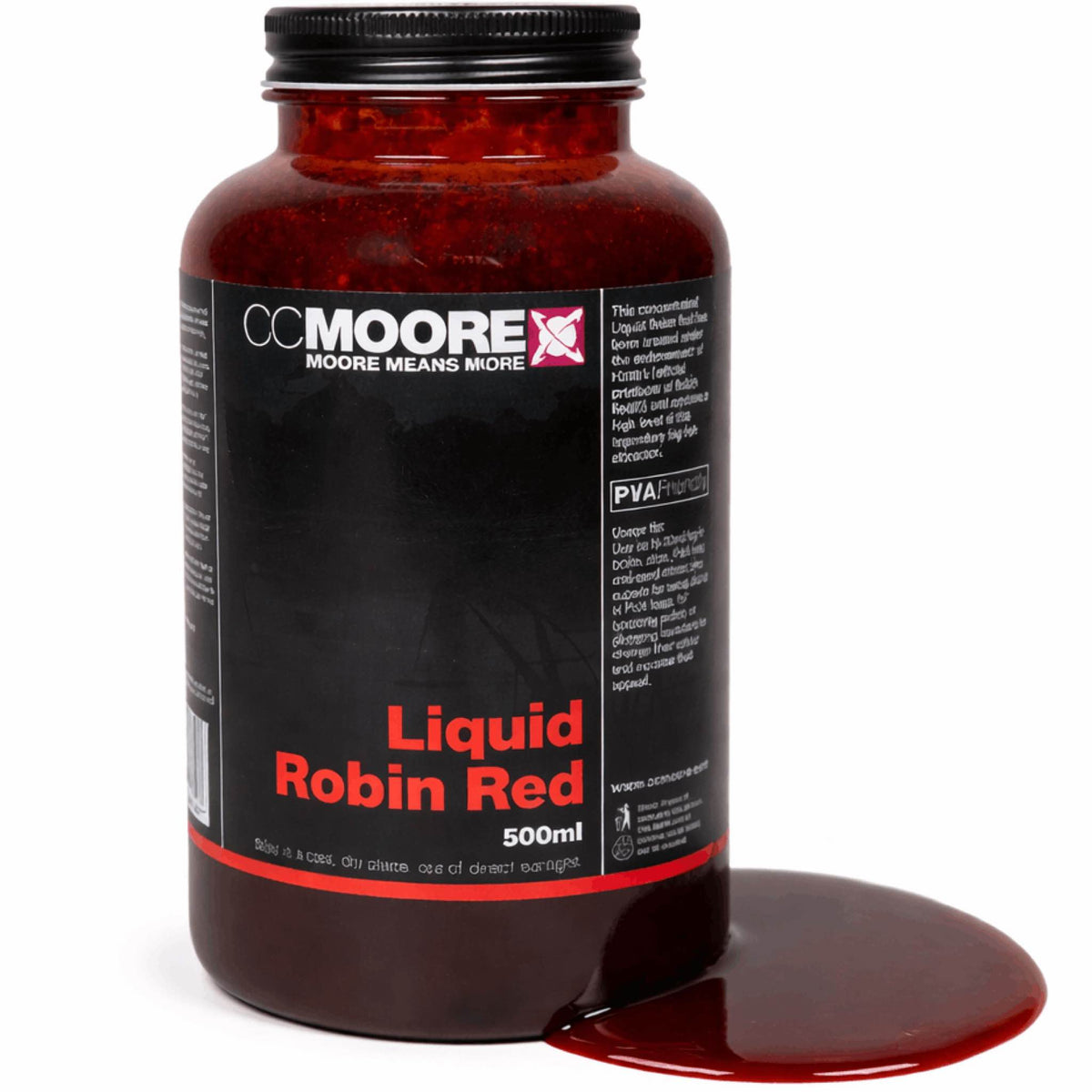 CC Moore Liquid Robin Red 500ml vloeibaar additief fles met uitgegoten liquid