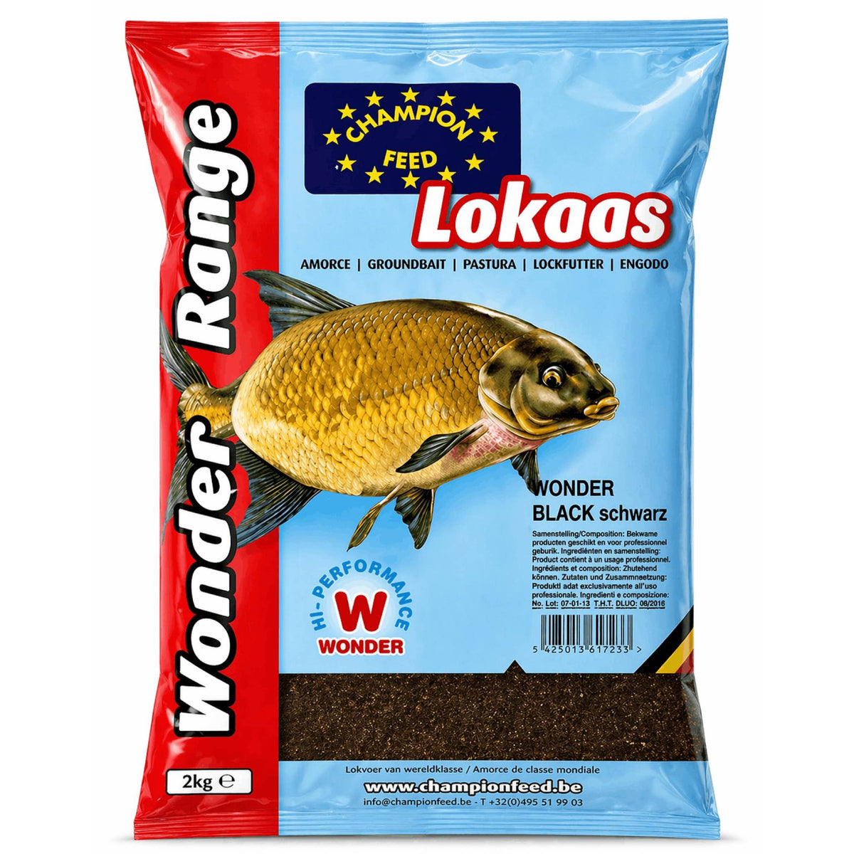 Champion Feed Wonder Range Black 2kg zwart grondvoer verpakking
