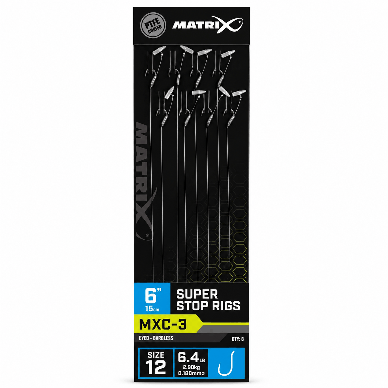 MXC-3 SUPER STOP RIGS EYED BARBLESS 6" - 10cm - SIZE 12 - 0.18mm - 🎁