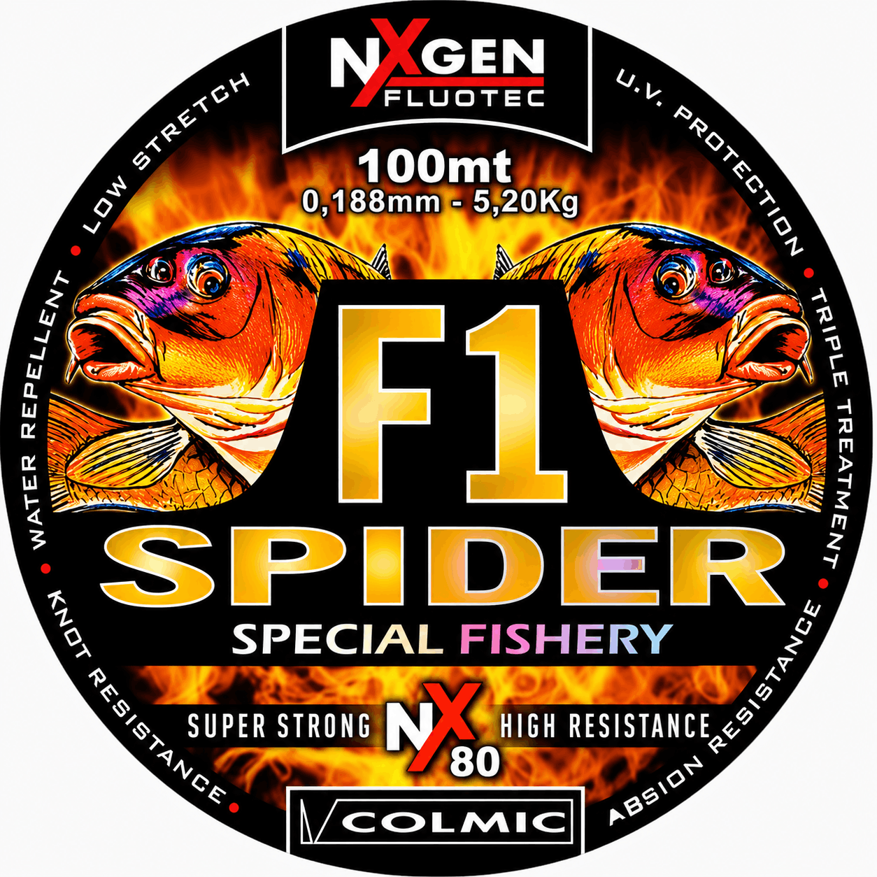 Colmic_F1_Spider_Nylon_100m_018mm