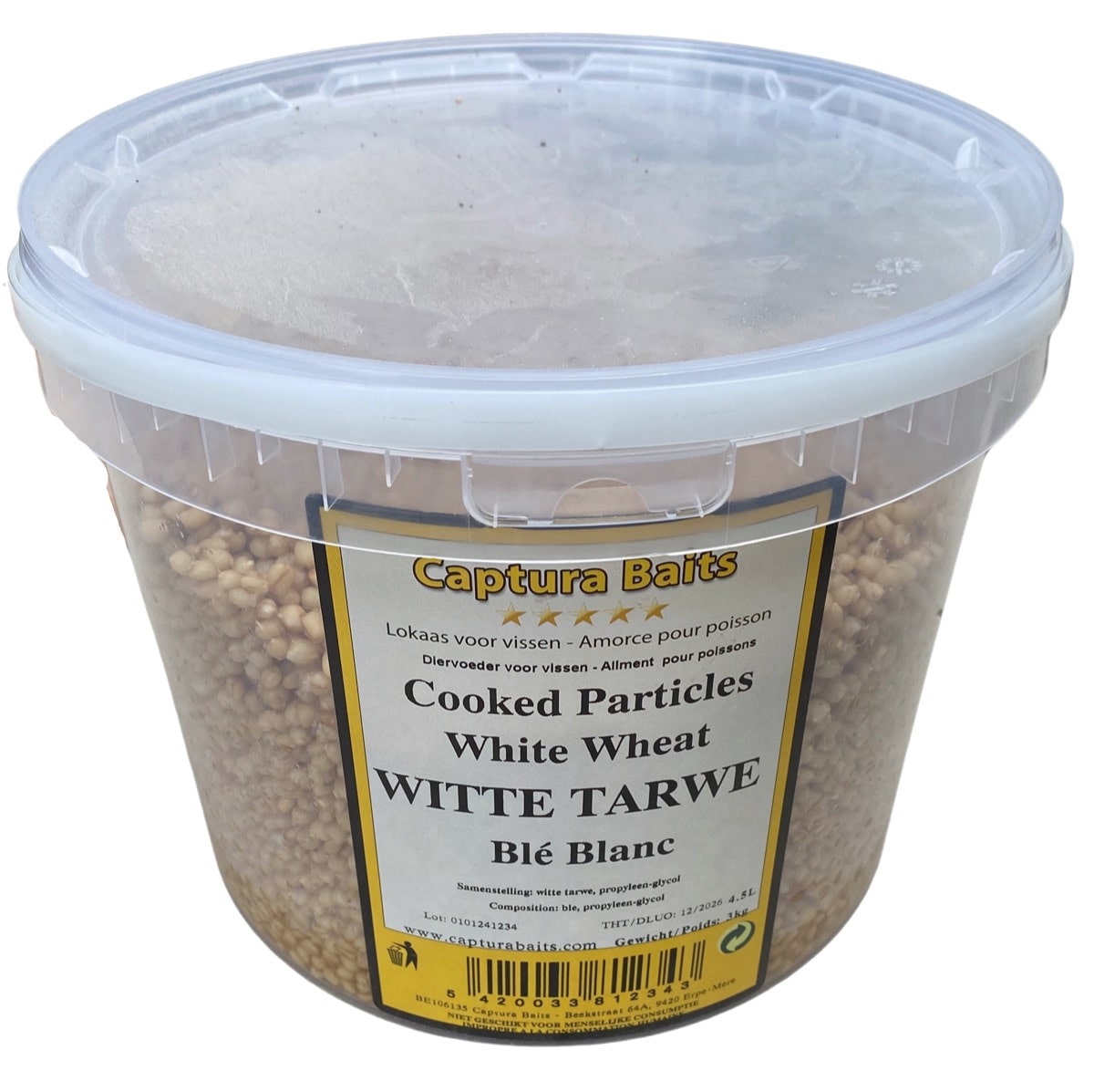 Captura Baits Cooked white wheat bucket 3kg