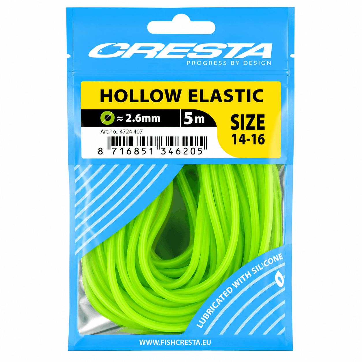 Cresta_Hollow_Elastic_2.6mm_Fluo_Green