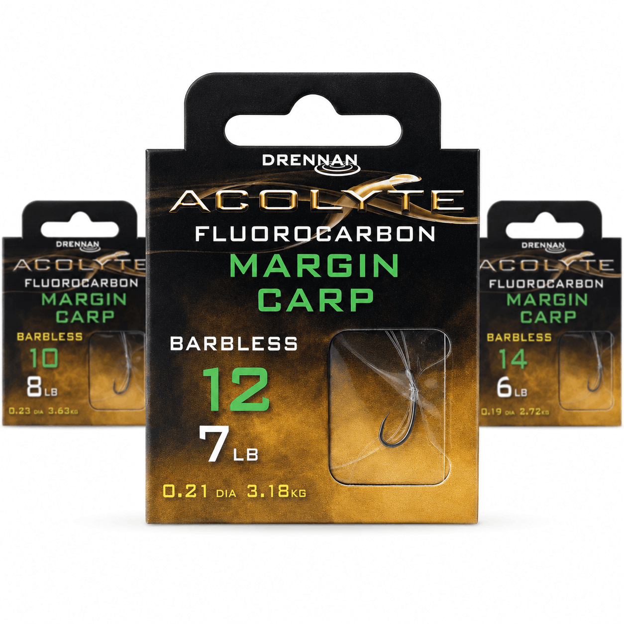 DRENNAN-ACOLYTE-MARGIN-CARP-HOOKS-TO-FLUOROCARBON-30CM