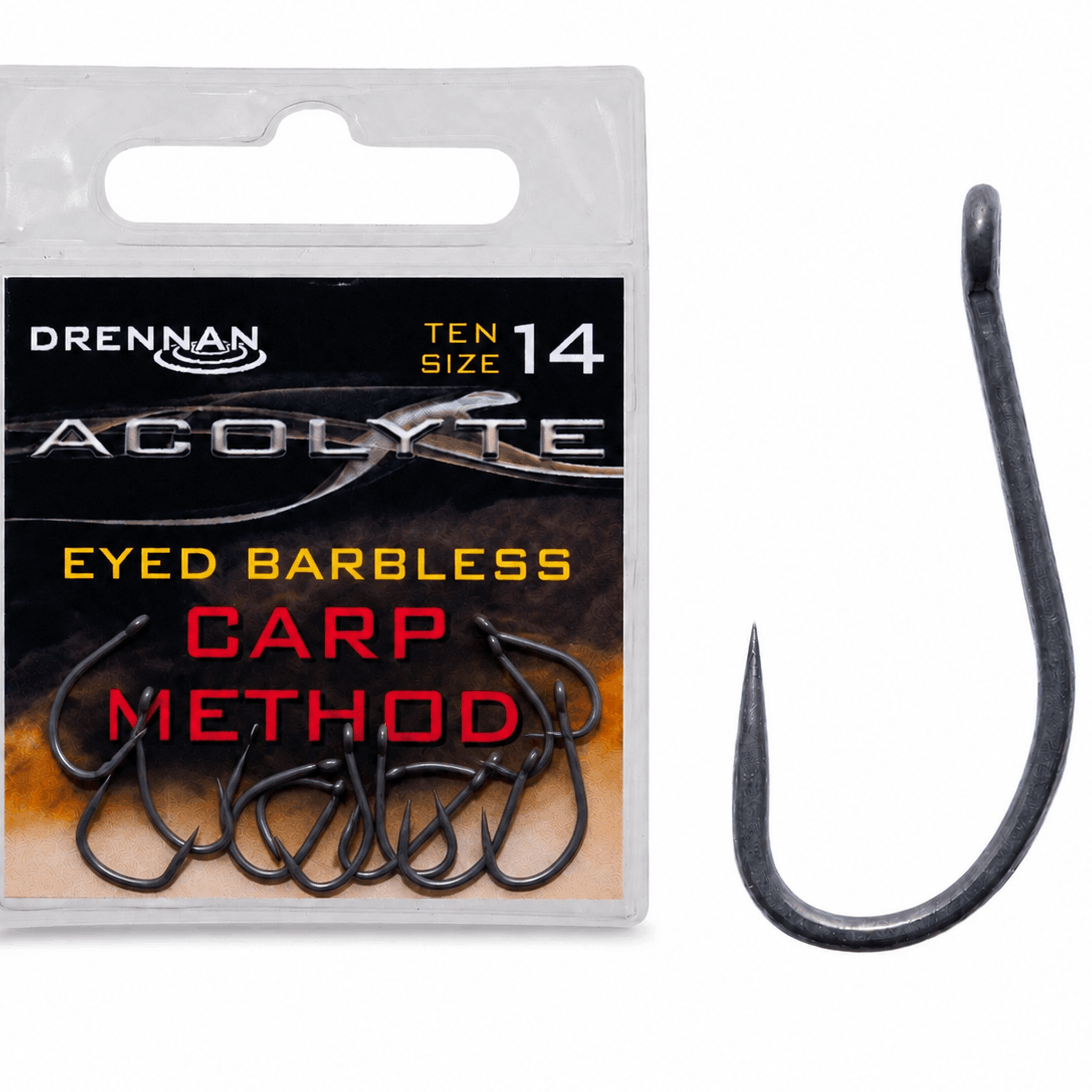 Drennan-Acolyte-eyed-barbless-carp-method-size-14