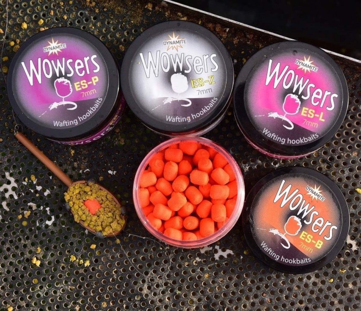 Dynamite Baits Wowsers assortiment met open oranje wafters