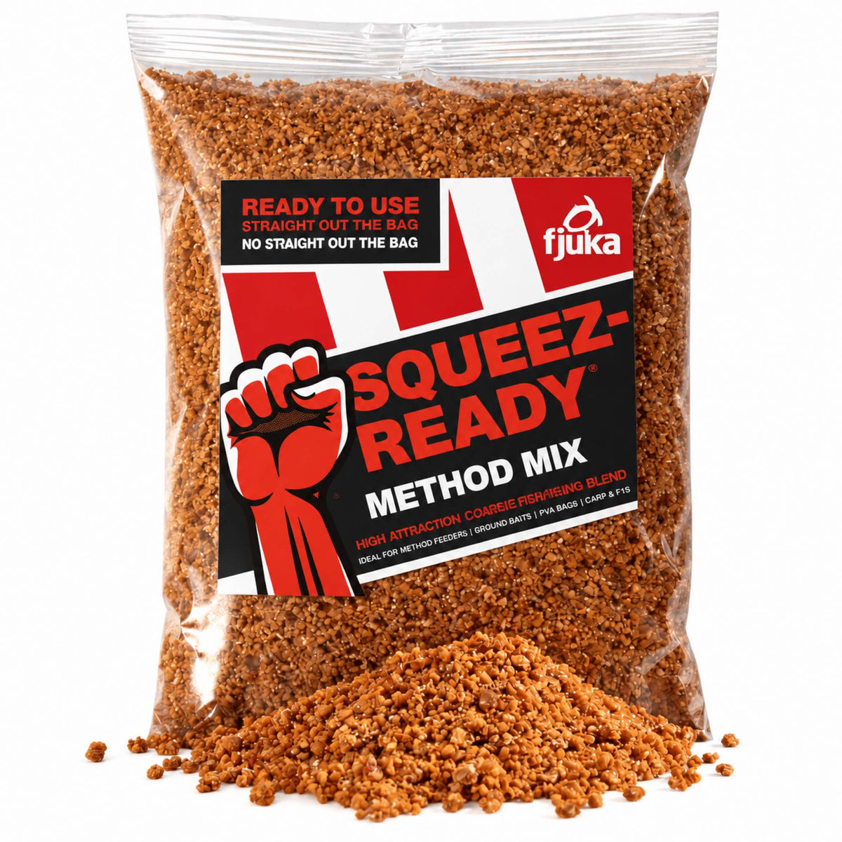 Fjuka Squeez-Ready Method Mix 500g – productverpakking en los grondvoer