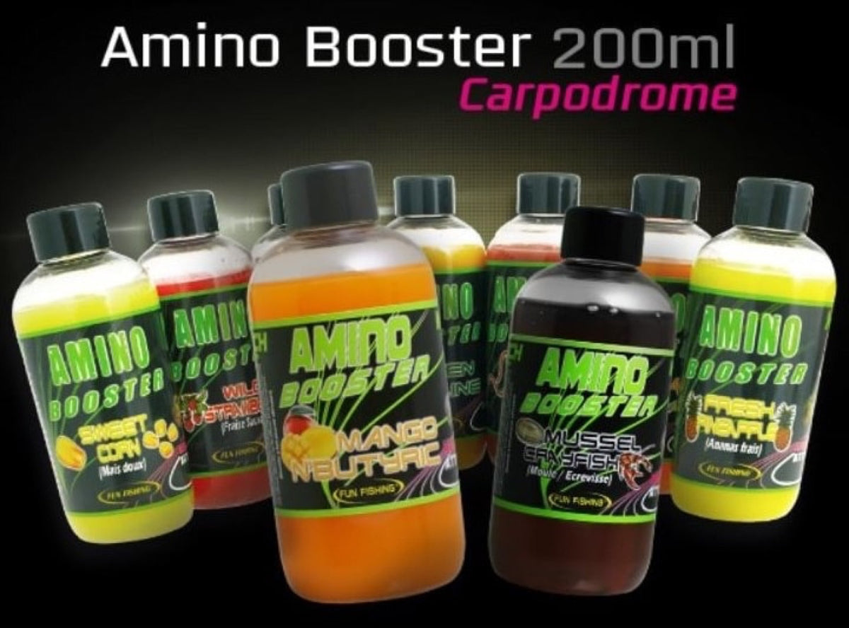 Fun Fishing Amino Booster 200ml assortiment Carpodrome-smaken