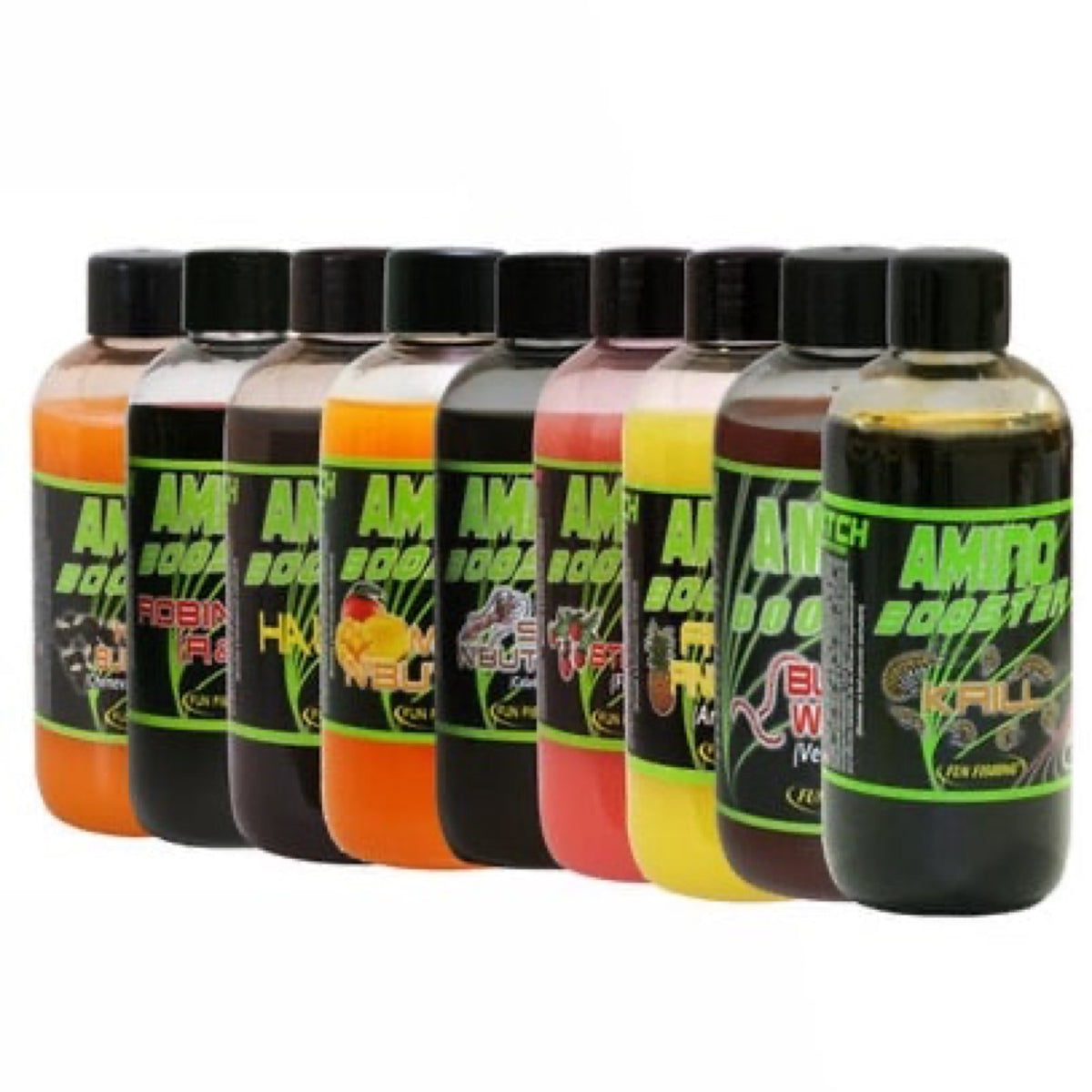 Fun Fishing Amino Booster 200ml volledig flessenassortiment