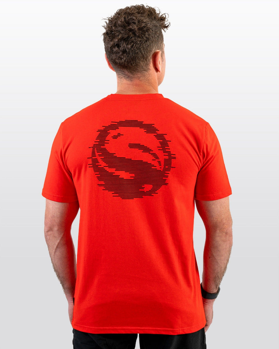 Guru glitch red tee