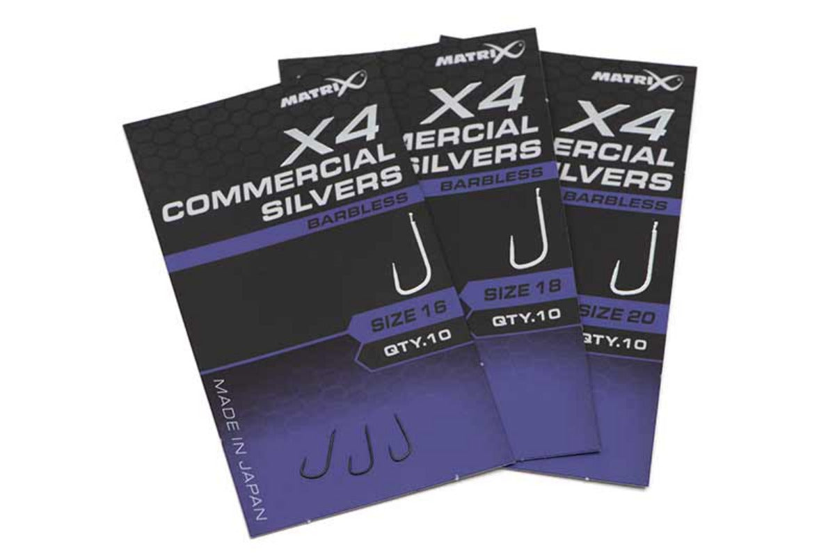 matrix X4 commercial silver - barbless