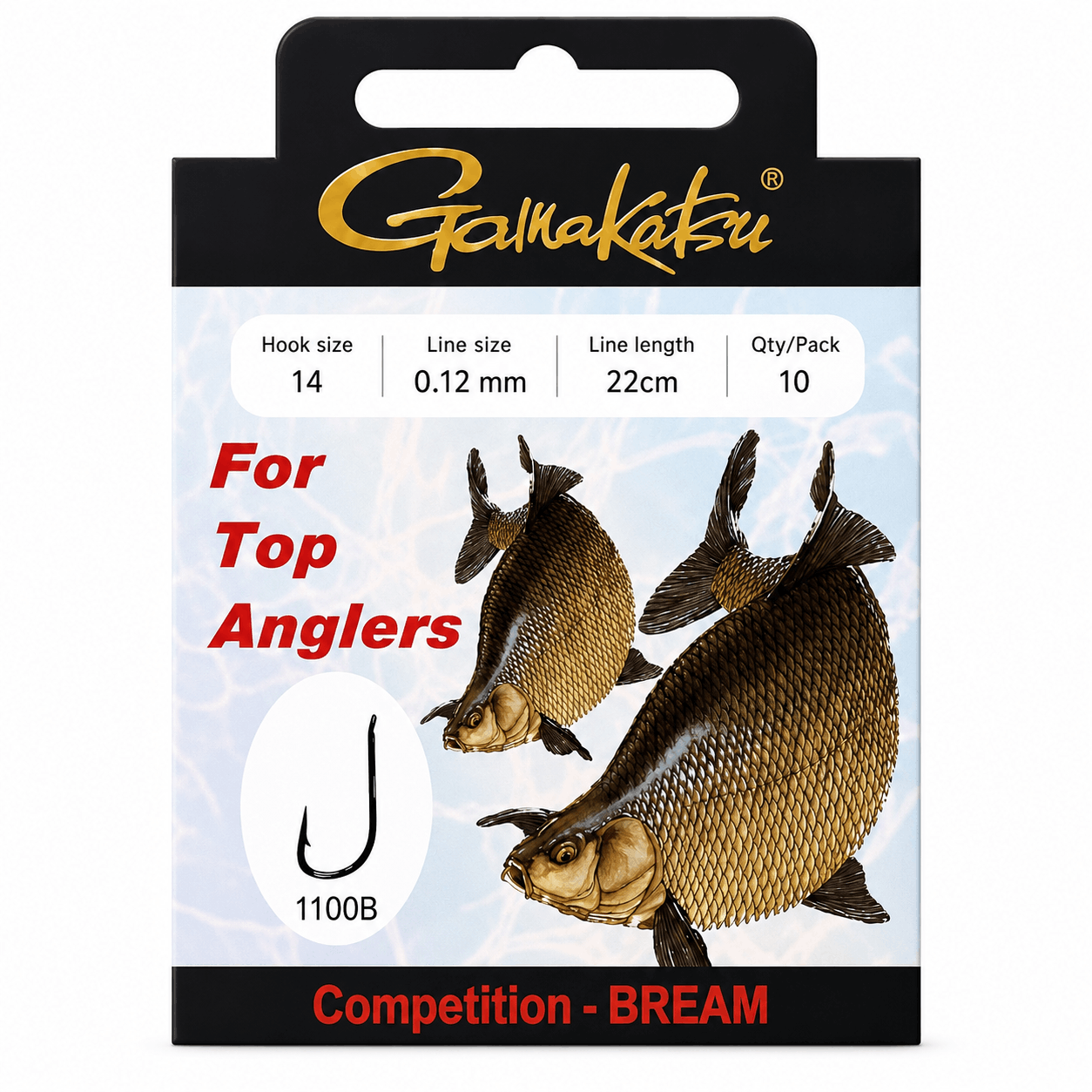 Gamakatsu-competition-bream-1100B-22cm-size-14-012mm