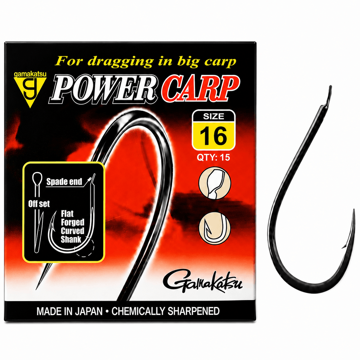 Gamakatsu-power-carp-spade-end-barbed-size-16