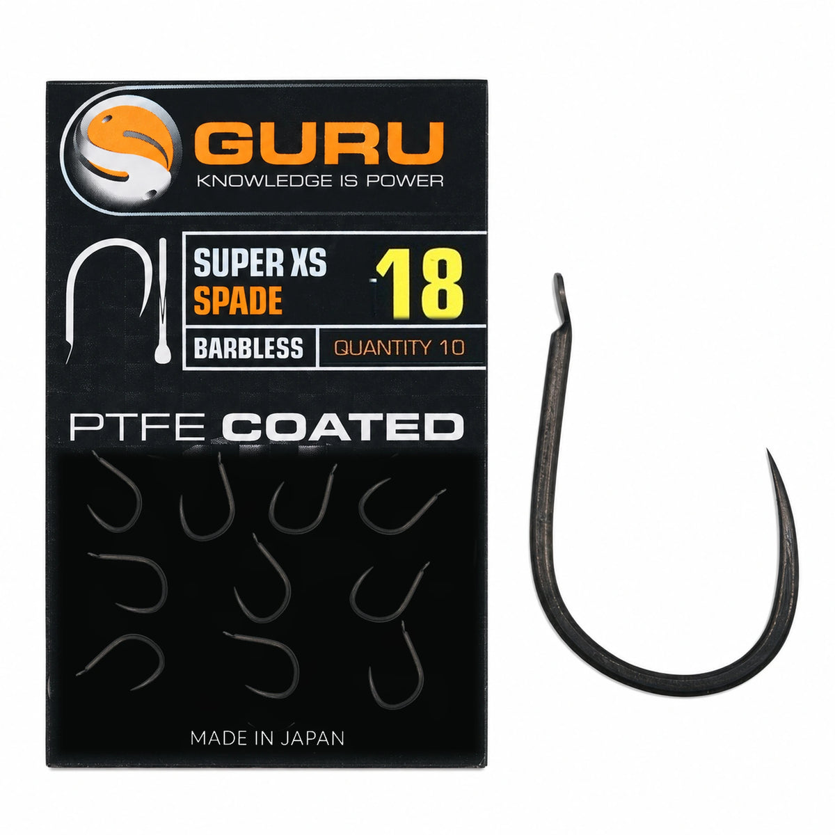 Guru Super XS Spade Barbless haakmaat 18 zonder weerhaak