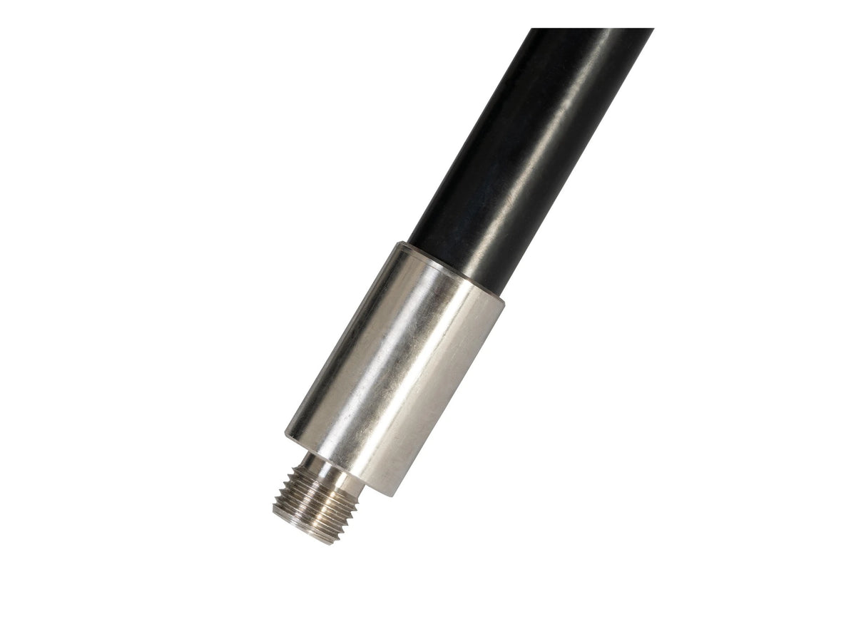 Guru Bait Umbrella – detail van metalen schroefdraad aan de paraplustang