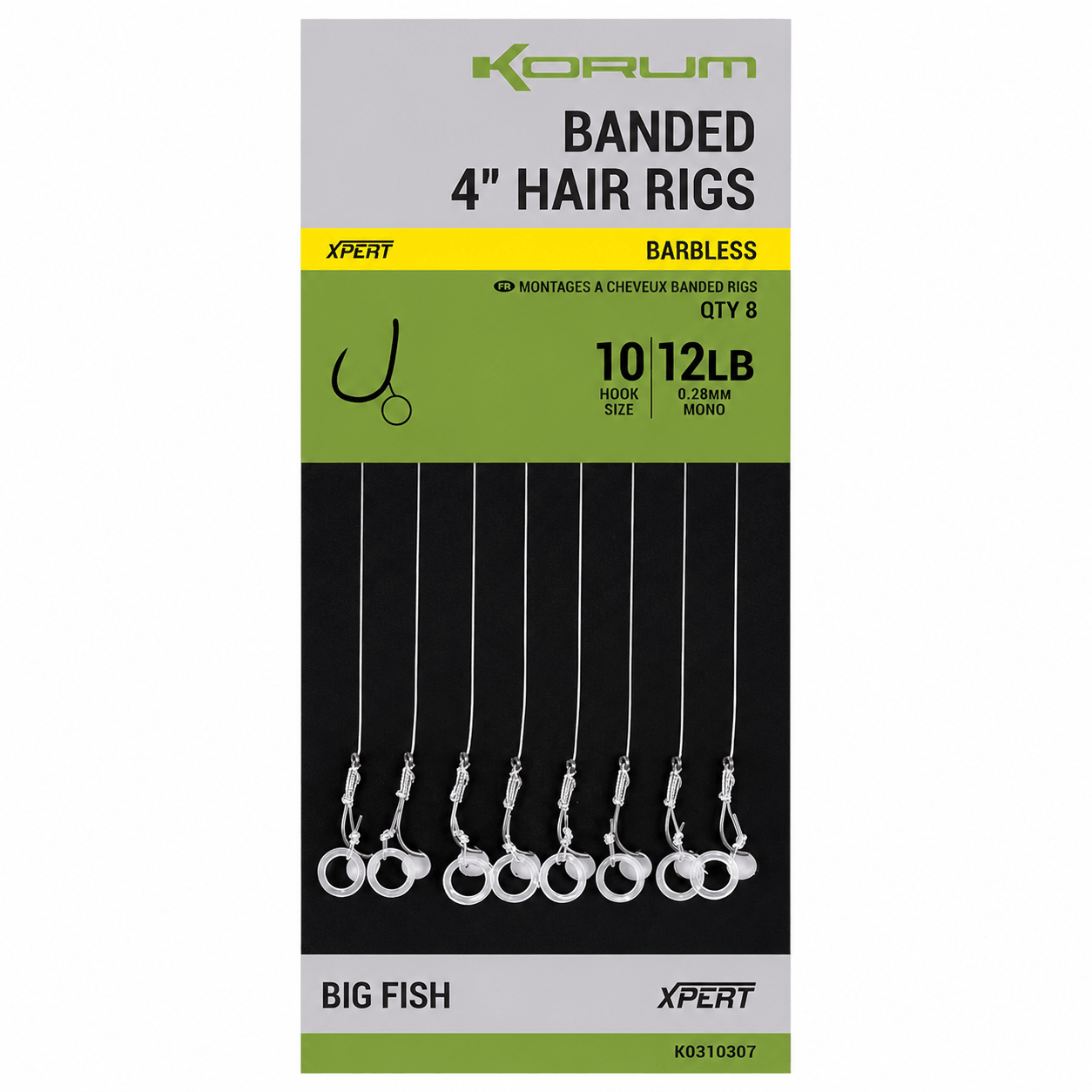 KORUM-BANDED-HAIR-RIGS-BARBLESS-10-Inch-size-10-028mm