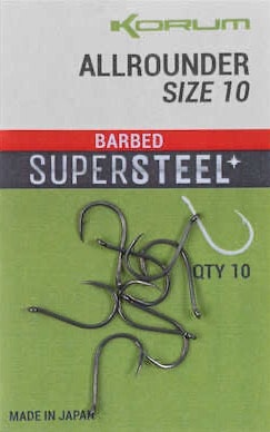 Korum Allrounder Hooks Barbed Supersteel Haak