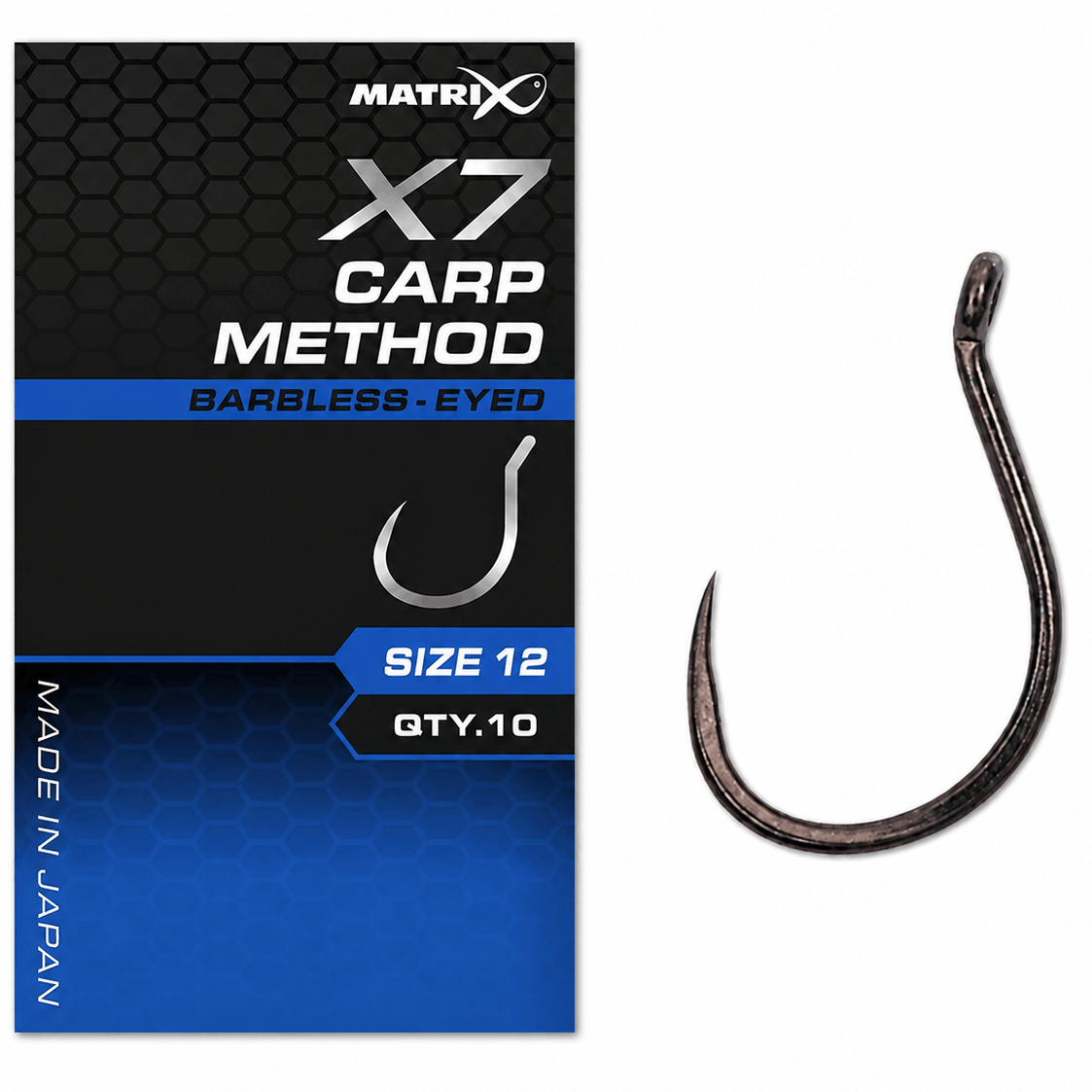 MATRIX-X7-CARP-METHOD-eyed-barbless-size-12