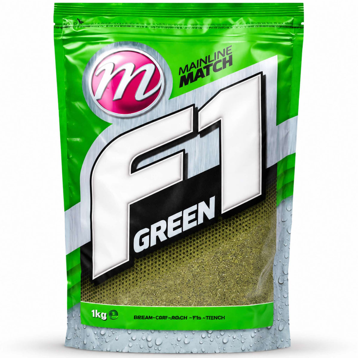 Mainline Match F1 Groundbait 1kg Green – groen F1-karpergrondvoer