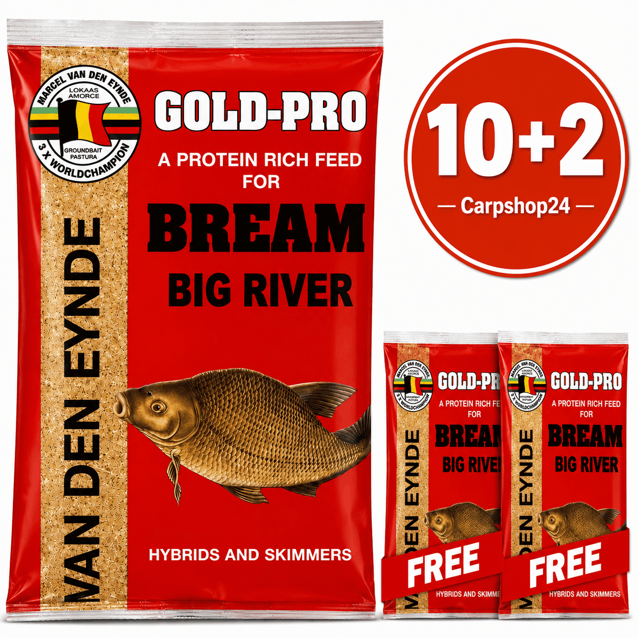 Marcel-van-den-eynde-gold-pro-bream-river-10+2-Pakket-Deal