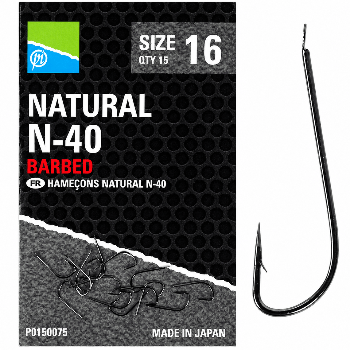 PRESTON-NATURAL-N-40-barbed-size-16