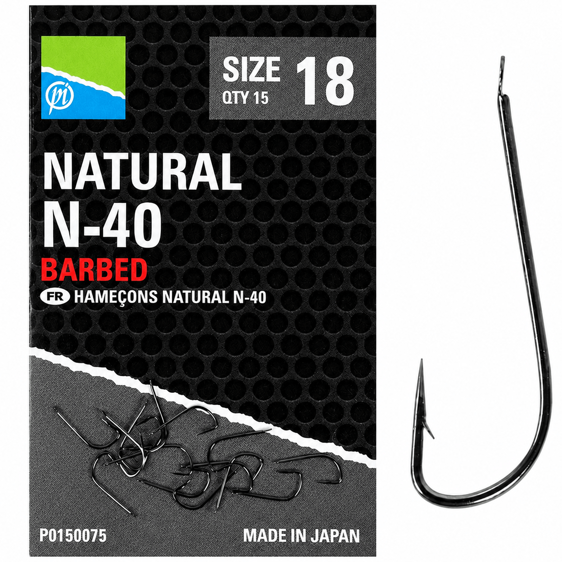 PRESTON-NATURAL-N-40-barbed-size-18