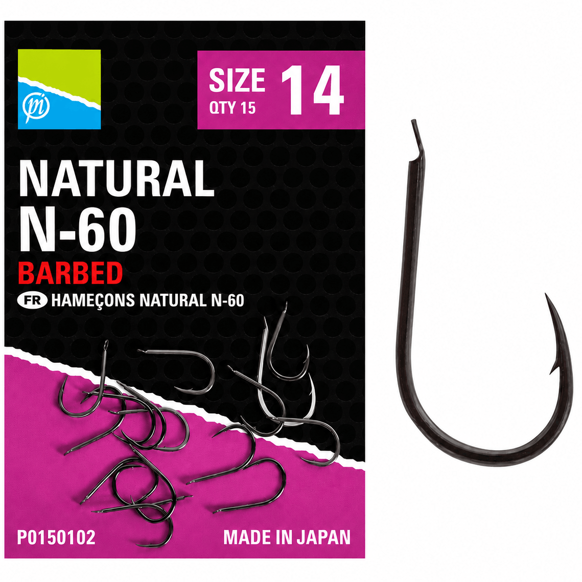 Preston-Natural-N-60-barbed-size-14