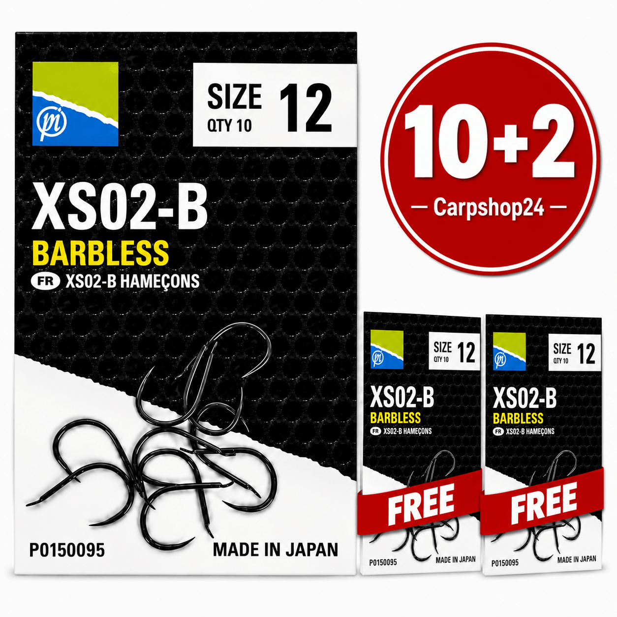 Preston-XS02-X-barbless-10+2-pakket-deal
