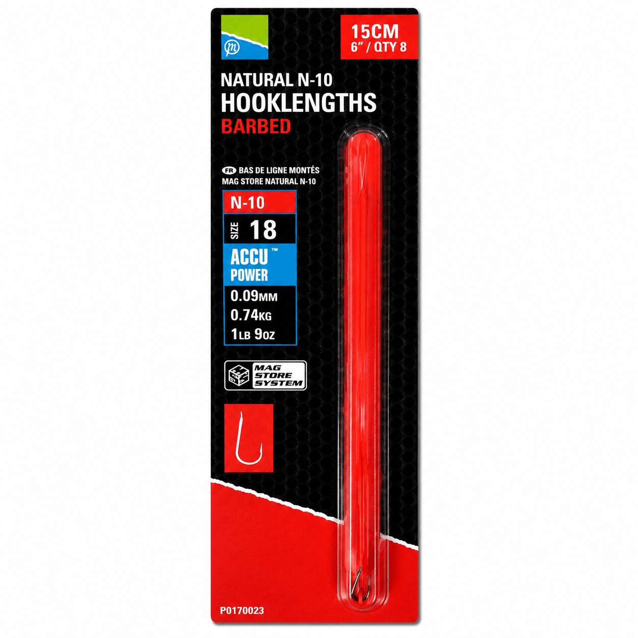 Preston-natural-N10-hooklengths-15cm-size-18-09mm