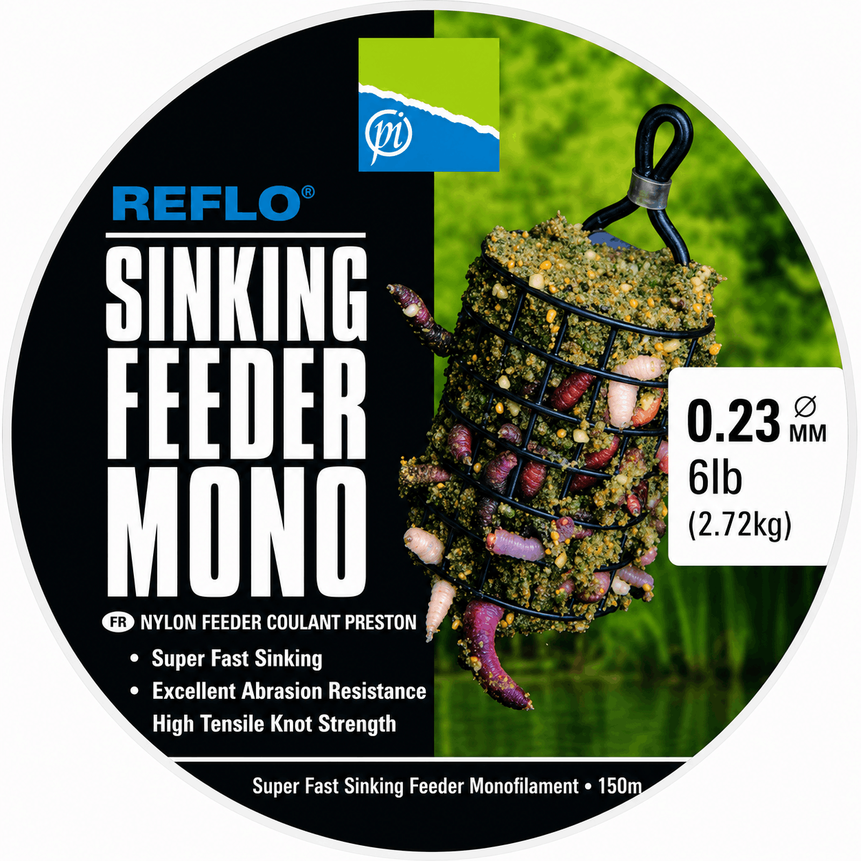 Preston_Reflo_Sinking_Feeder_Mono_Nylon_Draad-0.23mm
