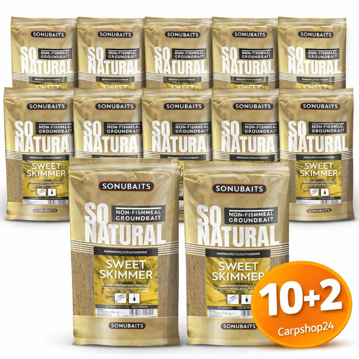 Sonubaits So Natural Sweet Skimmer 900g 10+2 pakket met twaalf zakken
