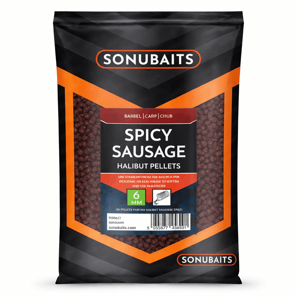 SPICY SAUSAGE HALIBUT PELLETS 900g