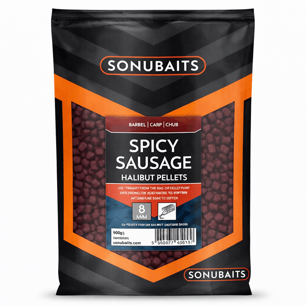 SPICY SAUSAGE HALIBUT PELLETS 900g