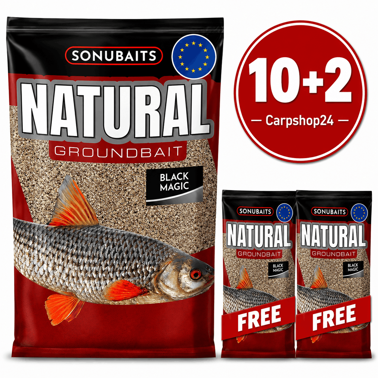 Sonubaits_Natural_Groundbait_Black_magic_10+2-pakket-Deal
