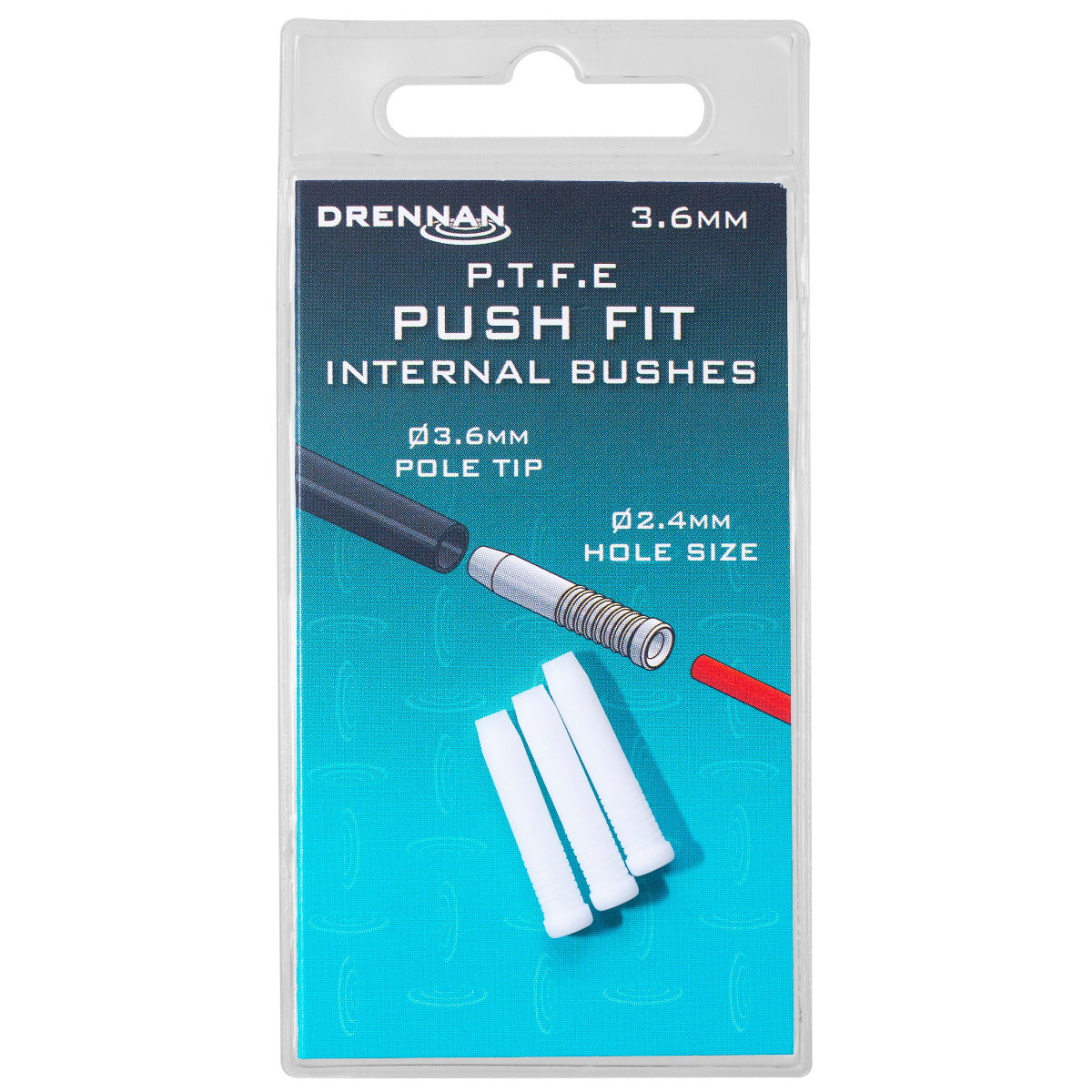 Drennan push fit internal bushes - 3.6mm