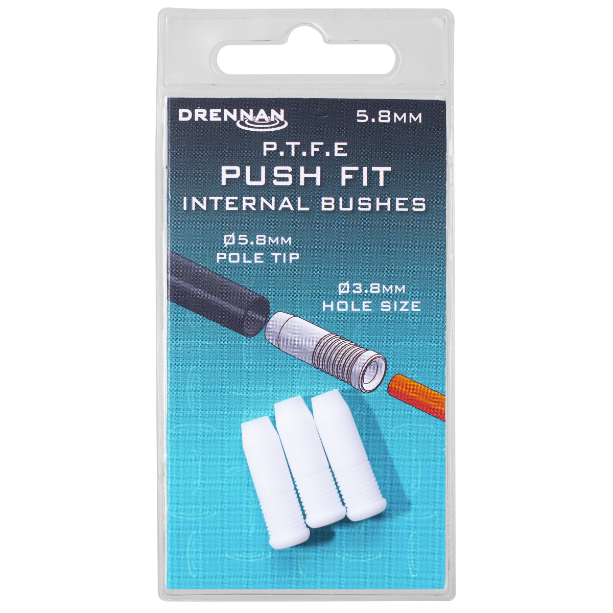 Drennan push fit internal bushes - 5.8mm