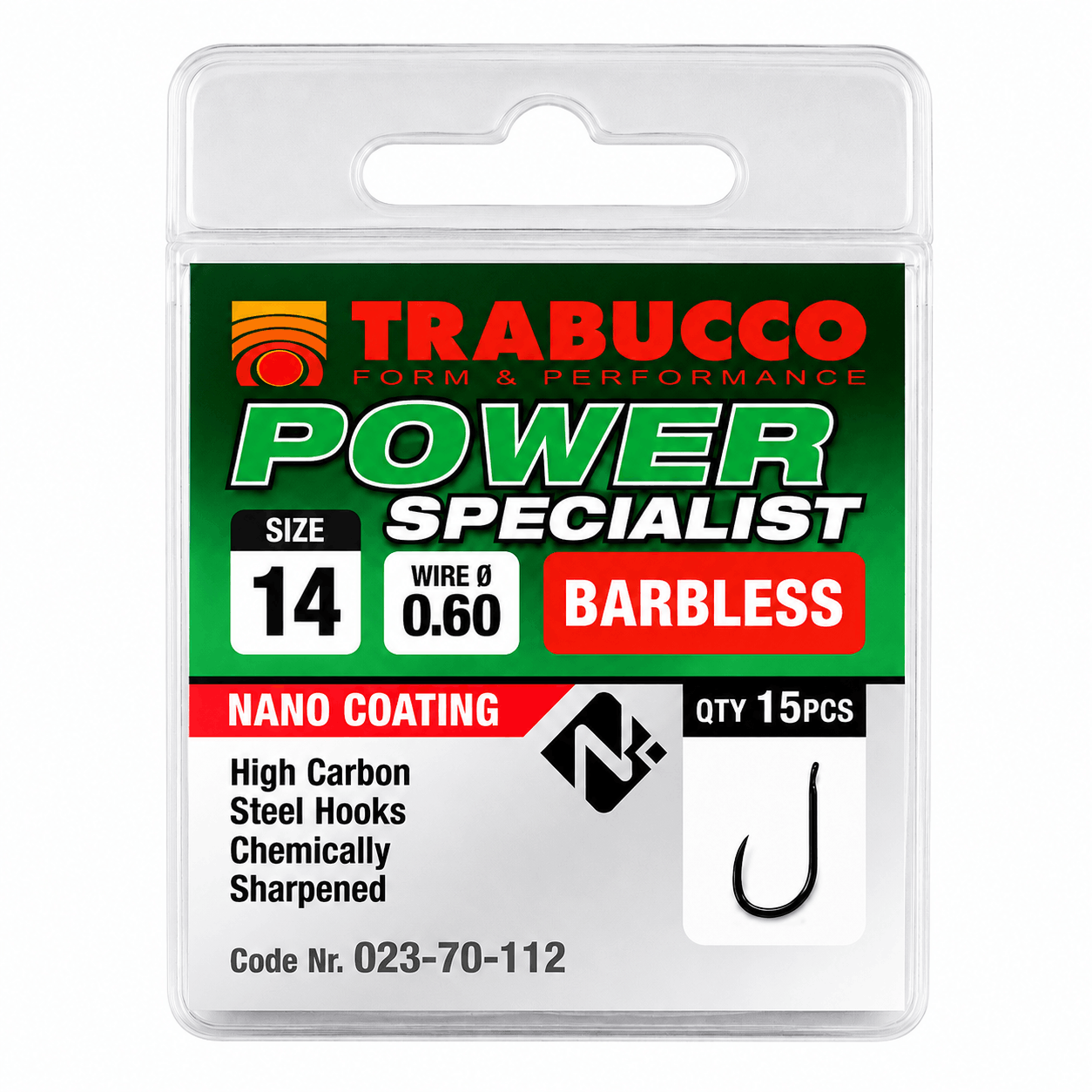 Trabucco-Power-Specialist-Barbless-Haken-size-14