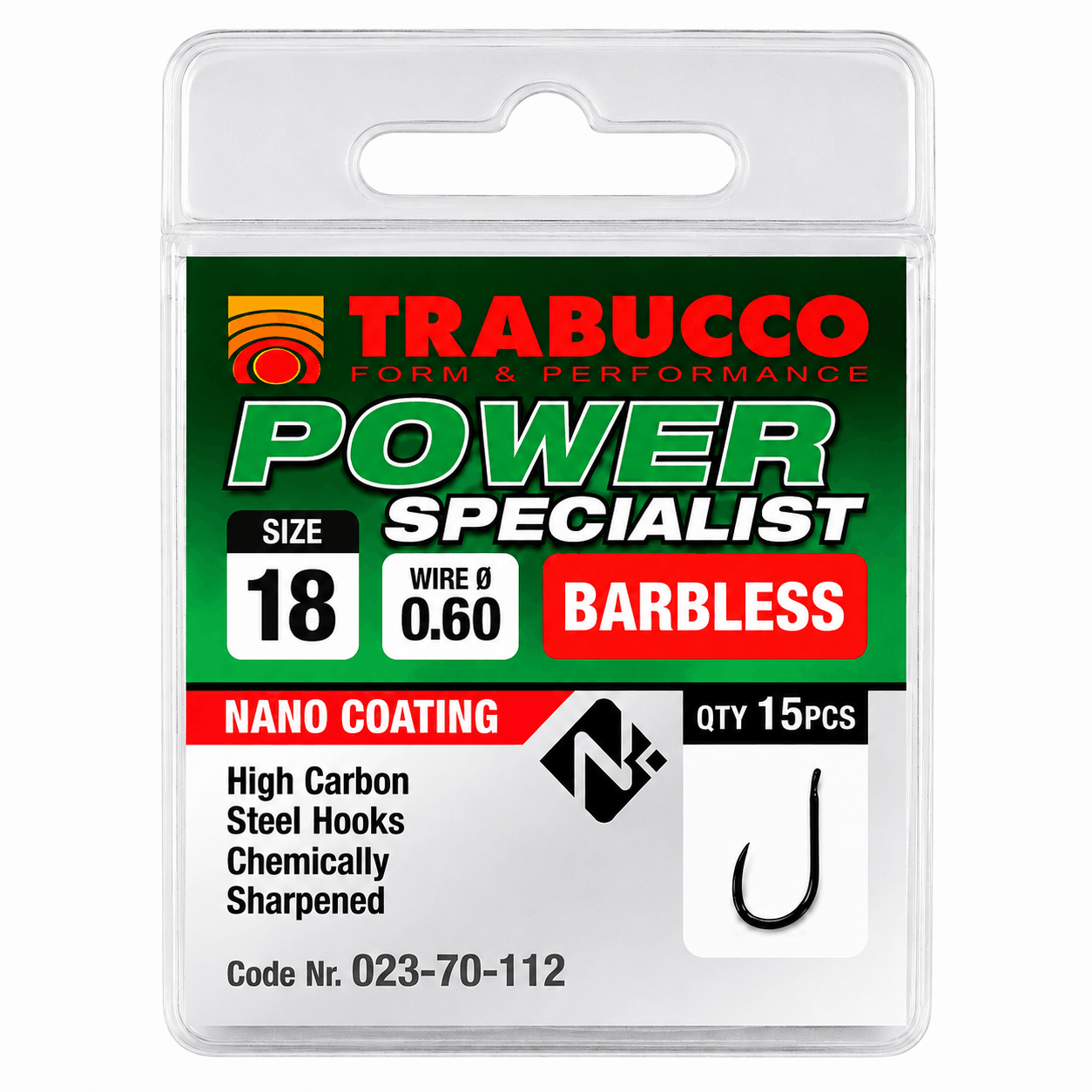 Trabucco-Power-Specialist-Barbless-Haken-size-18