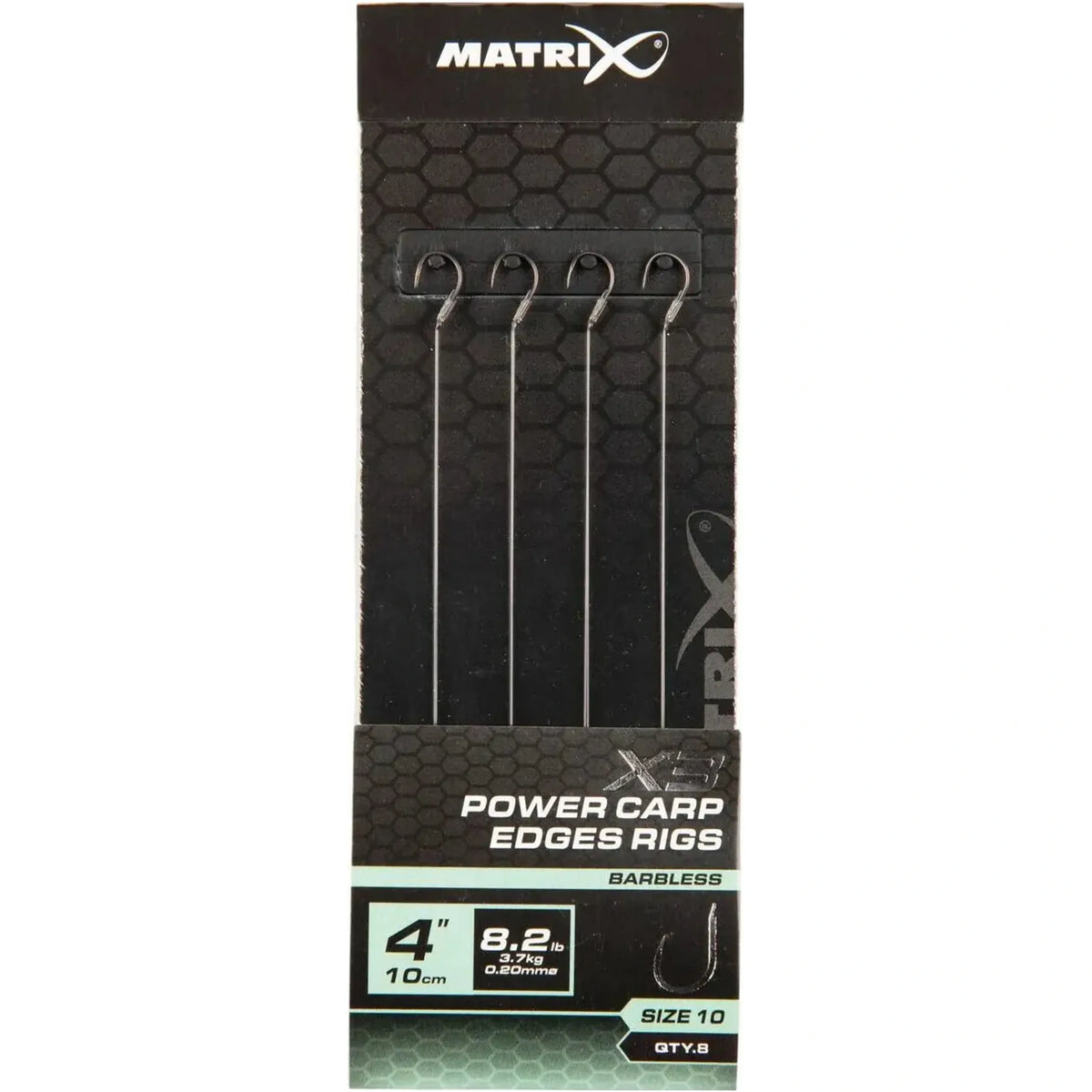 Matrix X3 Power Carp Edge Rigs 4 inch / 10 cm – haak 10, 0.20 mm, zonder weerhaak