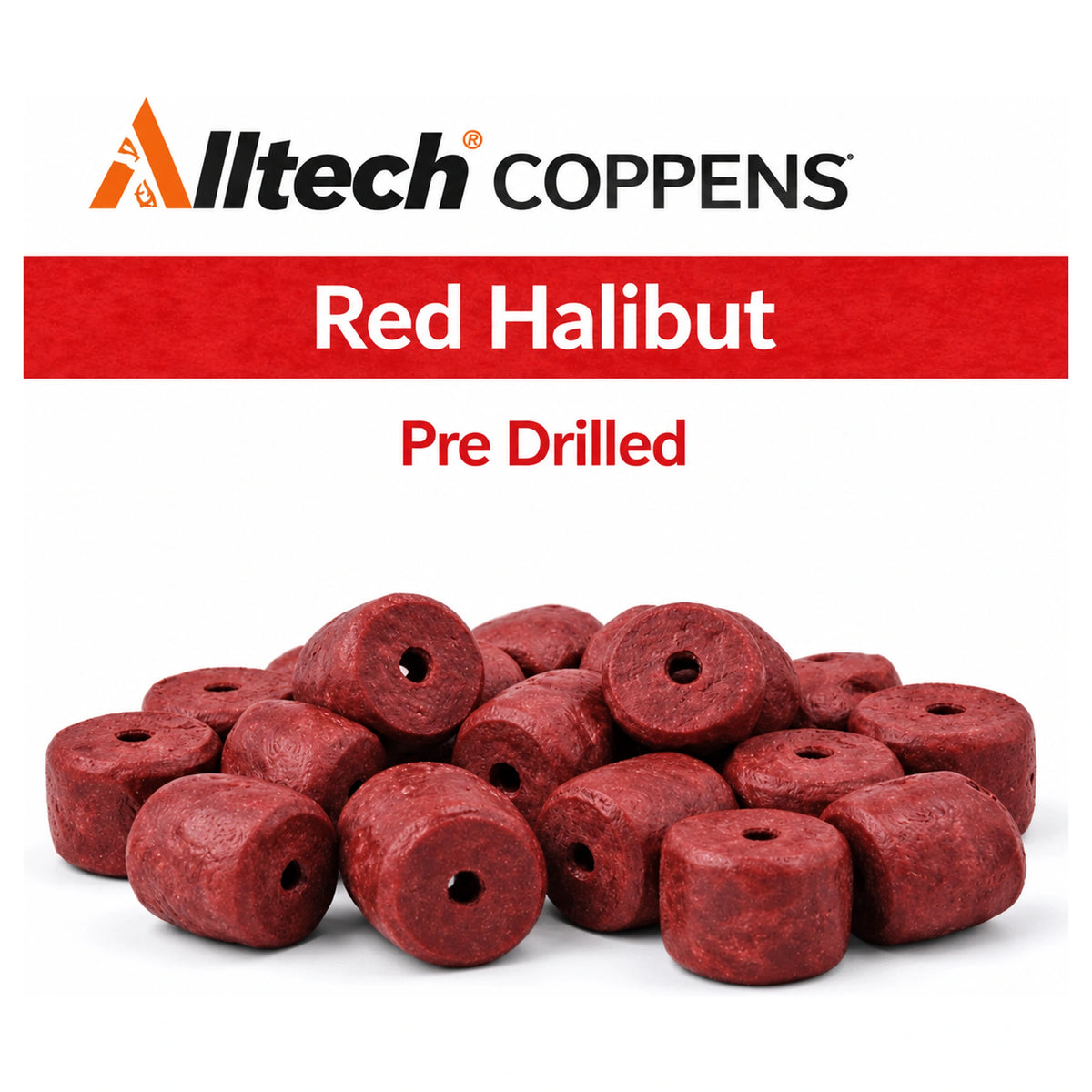 Alltech Coppens Red Halibut Pre Drilled – rode pellets met boorgat