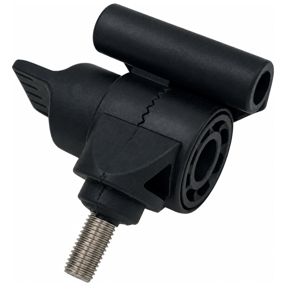Arca Keepnet Connector – zwarte leefnetkoppeling met metalen schroefdraad