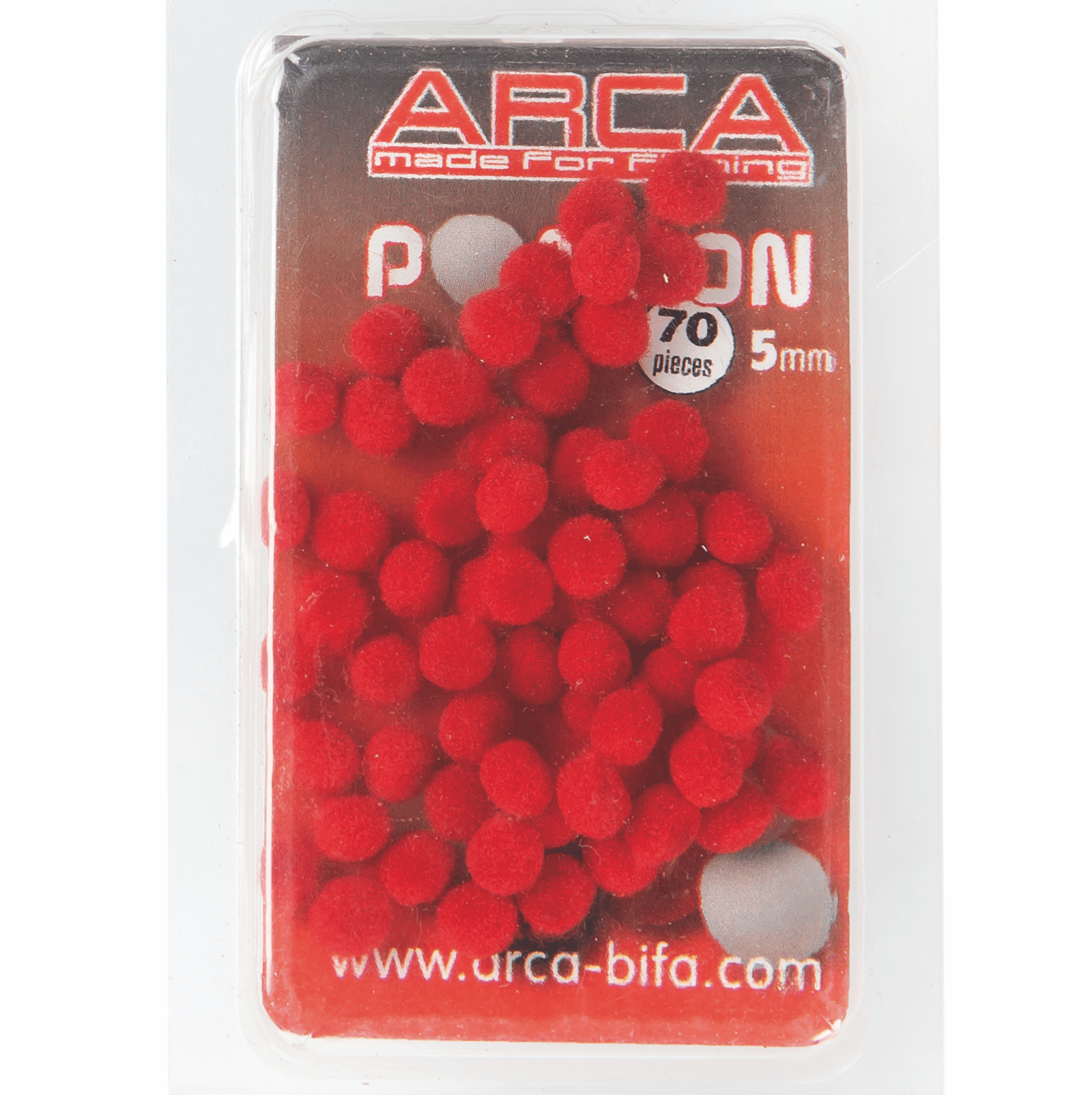 Arca pompon 5mm red